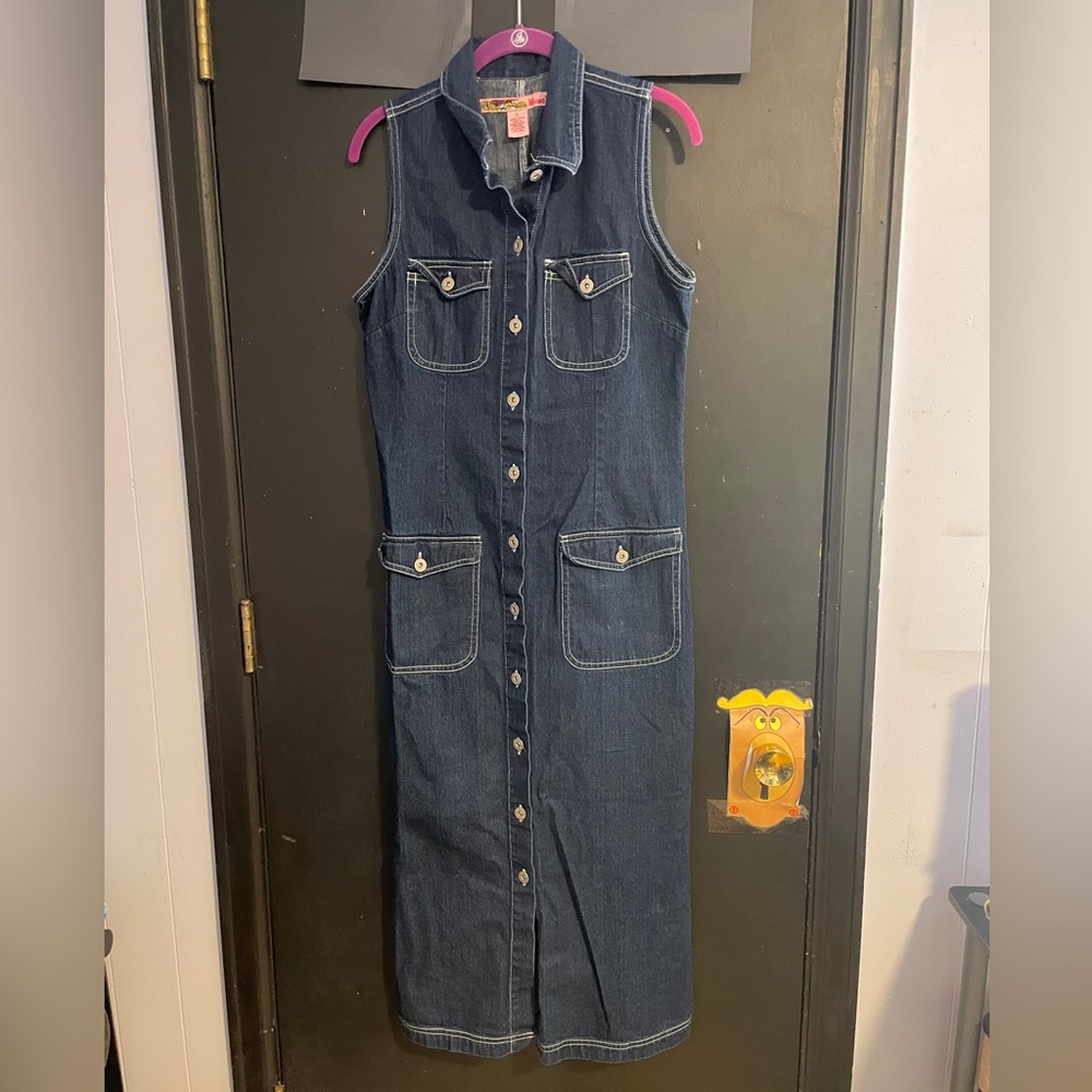 Denim Sleeveless Maxi Dress